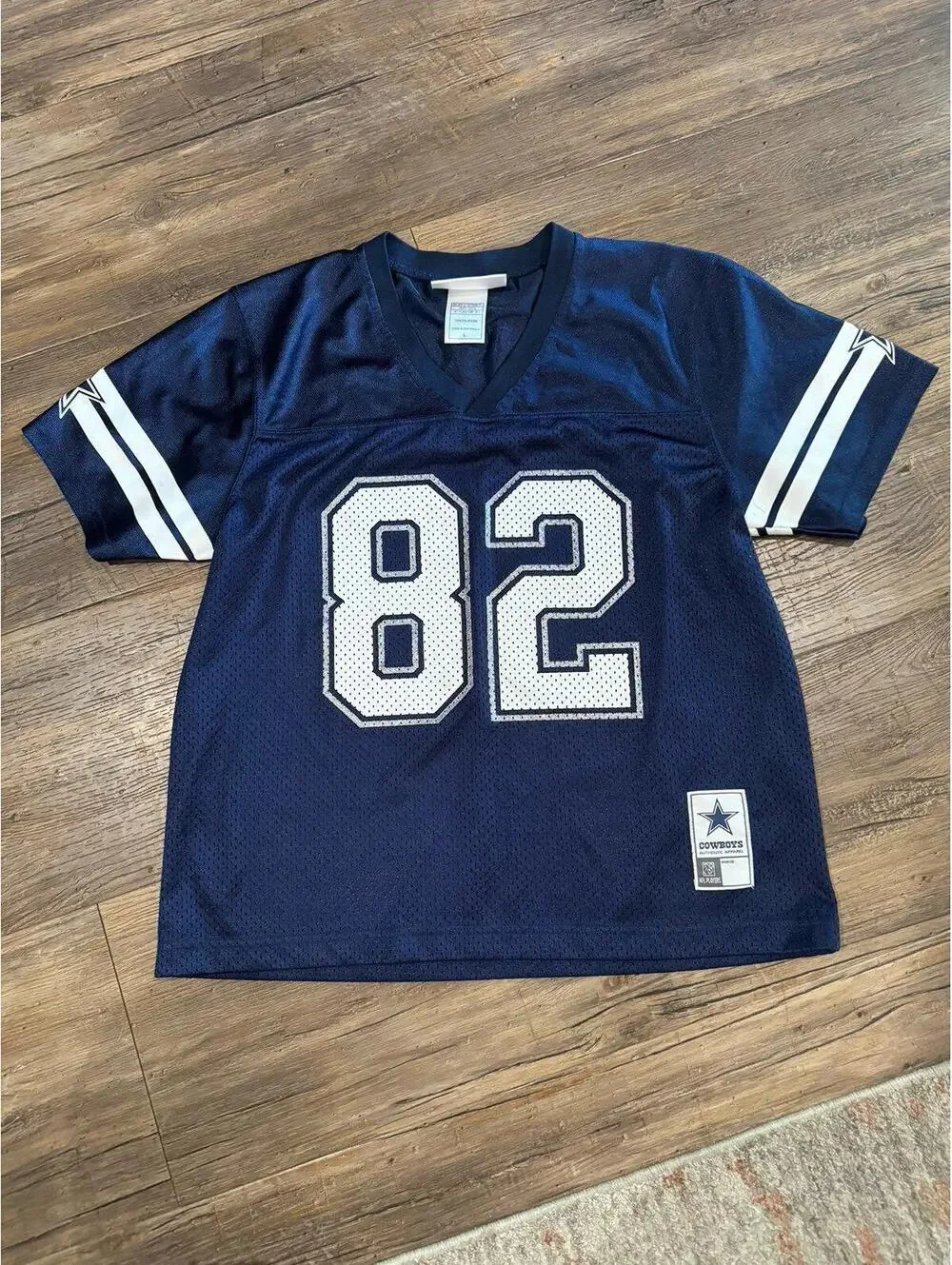 NWOT Dallas Cowboys Girls Glitter Witten Mesh Jersey Sz L